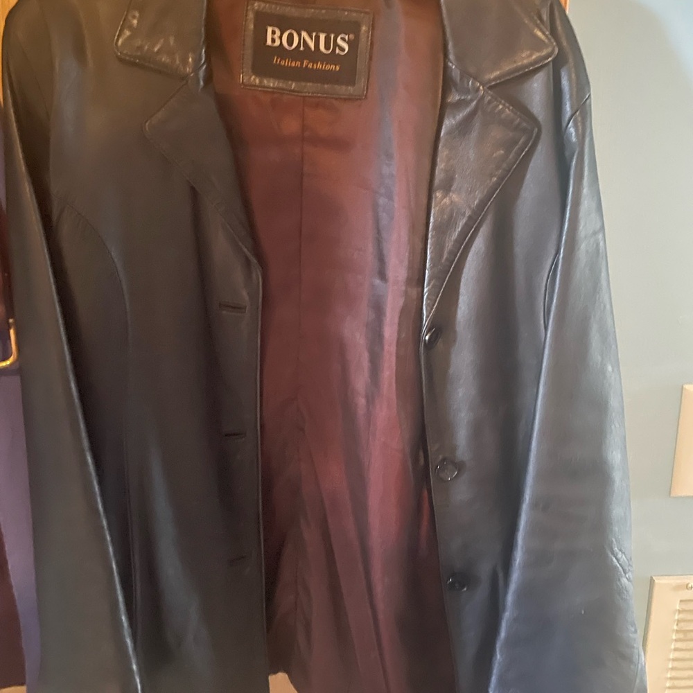 Vintage LRGBlack Leather Jacket by BONUS (unisex)